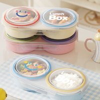 Boîte à lunch à 2 compartiments, chauffable au micro-ondes, de qualité alimentaire, résistante aux hautes températures, scellée, grande capacité, pour le camping
