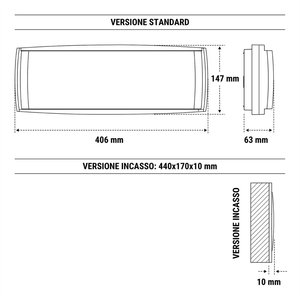 Lampada di Emergenza Beghelli 42 Cm IP65 per Uso Interno ed Esterno - Product Image 2