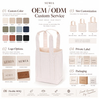 Sac fourre-tout en toile grande capacité avec coutures renforcées, sac à main en toile simple pour femme, sac de shopping personnalisable en couleur et taille