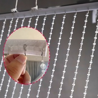Rideaux de plafond modernes en cristal transparent à perles ondulées pour la décoration de lieux de mariage et d'événements