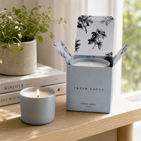 Boîte d'emballage pour bougies parfumées, personnalisable, à marque privée, épaisse et robuste, écologique