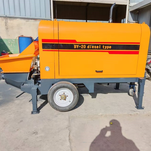 Professional Grade Small Concrete Mixer Pump with Diesel Engine 100M Horizontal Distance High Load Moment for Construction Use