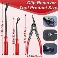 Kit de 19 outils de démontage de garnitures de voiture avec sac de rangement, kit d'outils de démontage de fixations automobiles avec pinces à clips, pour panneaux