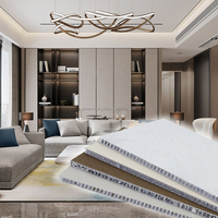 Panneaux de porte de cuisine d'hôtel en alliage d'aluminium SPC alvéolaire moderne de 6 mm et 18 mm, ignifuges, fabriqués en Chine