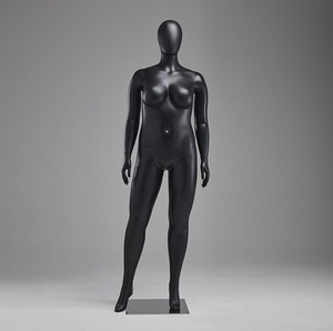 Mannequin féminin de présentation de vêtements, tête d'œuf, électroplaqué brillant, grande taille - Product Image 5