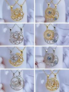 Vente en gros épissé mignon dinosaure magnétique Couple collier dessin animé amour pendentif <span class=keywords><strong>pour</strong></span> petit ami petite amie - Product Image 4