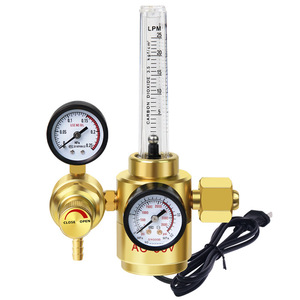 CO2 Flow Meter 36V Energy Saving MIG Welding Pressure Gauge 15mm Carbon Dioxide Regulator With Clear Scale - Product Image 2