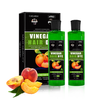 Best Selling Black Dark Brown Organic 100% Cover White Gray 500 Ml*2 Natural Herbal No Stick Fruit Extract Color Gel Dye
