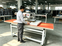 Presse à chaud pneumatique 60x100cm à chauffage unique, machine de transfert thermique par sublimation à plat à poste unique, idéale pour les vêtements