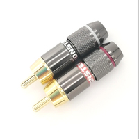 Connecteur RCA mâle de qualité audiophile plaqué or, type à souder, pour amplificateur, caisson de basses, câble audio HiFi