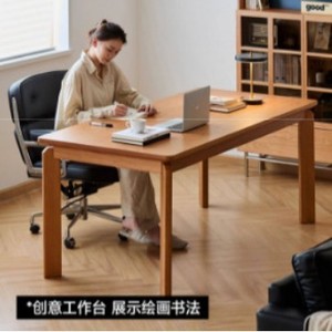Fangyuan Solid Wood Dining Table Rectangle Cherry Wood Nordic Style Stable Structure Dining Room Furniture - Product Image 5