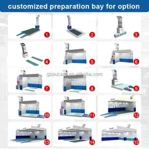 Inspección de calidad Buen efecto de filtrado Sala de pintura Preparación Sala Estación de preparación Cabina de pulverización para automóvil