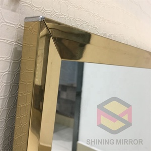 Gương nhà máy bán buôn thép không gỉ khung gương hiện đại cao cấp vàng đóng khung Gương phòng tắm - Product Image 5