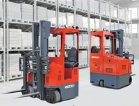 Chariot élévateur à palettes à conduite assise, hauteur de levage de 6 m, chariot élévateur à fourche électrique multidirectionnel à 360 degrés, contrepoids