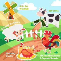 Thème de la ferme 10 pages Montessori tissu livre calme livre sensoriel enfant en bas âge livre occupé pour garçons et filles