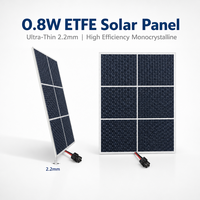 0.8W 1W 2W 5V 6V Panel Surya SMT Putih Sel Sunpower Permukaan PET ETFE untuk Pengisian Daya Bel Pintu Nirkabel Kunci Pintar Beacon Bluetooth
