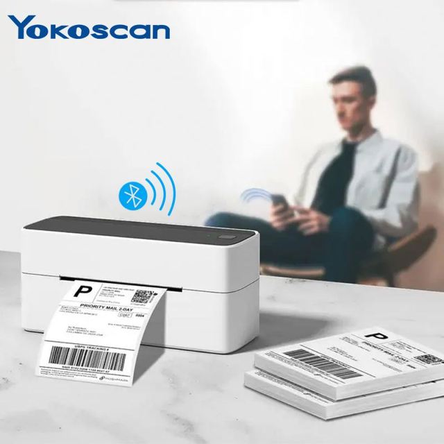 Thermal Shipping Label Printer for Express Warehouse Use with USB Interface 203dpi Resolution 150mm/s Print Speed