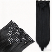 Extensions de cheveux naturels de qualité supérieure, 100% cheveux Remy, vente en gros, extensions à clips en cheveux vierges bruts naturels
