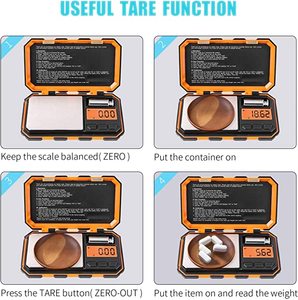 Máy Cân Tải Trọng Máy Cân Kỹ Thuật Số 200G/0.01G Cân Điện Tử Bỏ Túi 2 * Pin AAA Màn Hình LCD Có Đèn Nền Màu Xanh Dương - Product Image 6