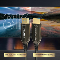 Câble HDMI 2.1 AOC 8K 48 Gbps Fibre optique Alliage de zinc Plaqué or EARC 8K 60Hz 4K 120Hz pour téléviseur Moniteur Projecteur