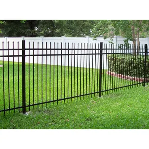 Cheap China Outdoor Yard Decorative Wrought Iron Houses Gates and Fence Railing Panels Metal No Dig Aluminum Fence for Sale