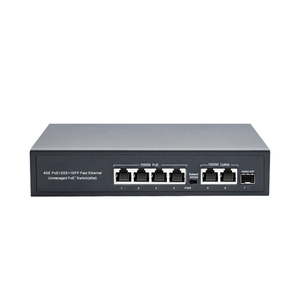 10/100/1000Mbps PoE chuyển đổi 4 PoE cổng 2 mạng VLAN RJ45 Cổng giao diện điều khiển RJ45 cổng vỏ kim loại plug-and-play <span class=keywords><strong>Ethernet</strong></span> Máy tính để bàn PC - Product Image 1
