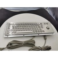 65 Tombol Keyboard Kios Industri Logam Mekanis Stainless Steel dengan Trackball atau Touchpad