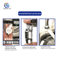 Collier de serrage rapide en acier inoxydable antirouille réglable pour conduites de ventilation industrielles