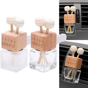 8ml mẫu miễn phí vuông xe làm mát không khí với thanh gỗ sậy khuếch tán ổ cắm xe thủy tinh hương thơm Vent Clip chai nước hoa - Product Image 5