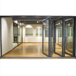 2024 nouveau style <span class=keywords><strong>double</strong></span> vitrage coin aluminium système pliant <span class=keywords><strong>porte</strong></span> <span class=keywords><strong>pliante</strong></span> balcon <span class=keywords><strong>porte</strong></span> <span class=keywords><strong>pliante</strong></span> - Product Image 1