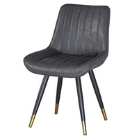 Chaise de salle à manger moderne et contemporaine en PU, prix d'usine, personnalisable, avec structure métallique, pour usage domestique ou hôtelier
