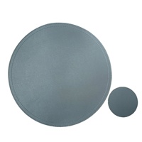 Sets de table américains personnalisés par le fabricant, table à manger, sets de table ronds en cuir PU de luxe pour restaurant