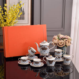 Accessoires de cuisine de luxe occidentaux nouveau design services à café et thé en porcelaine osseuse - Product Image 1