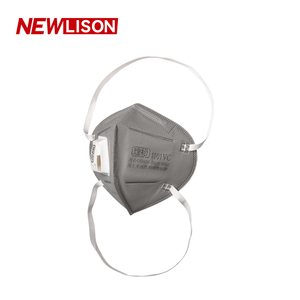 NEWLISON masker lipat KN95, bahan karbon aktif dengan katup pernapasan, hidung busa lapisan ganda anti debu - Product Image 3