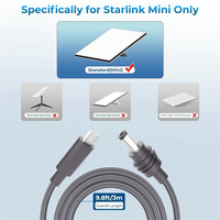 Cable de 5 Metros para Starlink Space-x Mini USB C a D, Cable de Carga Impermeable para Exteriores con Conector Tipo C a Banco de Energía DC