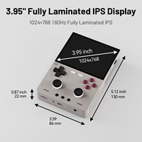 Console de jeu portable rétro Trimui Brick Pro, écran IPS 3,95'' 60Hz, système Linux open source, lecteur de jeux vidéo portable pour cadeaux