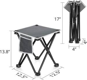 WOQI إطار فولاذي 600D أكسفورد خفيف قابل للطي الوزن المحمولة التخييم البراز الصيد كرسي صغير كرسي الشاطئ - Product Image 3