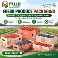 Boîtes rigides en carton ondulé de haute qualité, écologiques et résistantes, pour l'emballage agricole/de fruits/de légumes, logo personnalisé