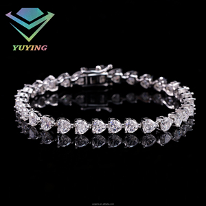 Pulsera de tenis con moissanita VVS en oferta, certificado GRA, varios estilos de corte, pasa la prueba del diamante, chapada en oro sobre plata de ley 925 - Product Image 2