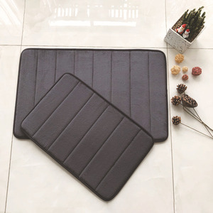 Tapis de bain moderne en polaire corail épaissie à mémoire de forme à récupération lente, absorbant, antidérapant, pour porte, maison, cuisine, salle de bain, chambre - Product Image 3