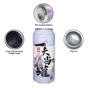 בירה מתכת מודפסת בהתאמה אישית ופחי פח בצורת קולה עם מכסה נשלף לאריזת מתנה-גרביים ומגבות - Product Image 3