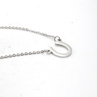 Collier personnalisé pour fer à cheval, en acier inoxydable, bijou cheval pour fille, pendentif pour selle