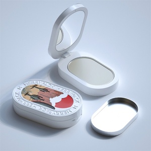 Magnetic Refillable Metal Sliding Box Solid Perfume Balm Can Tray Container Balm Container - Product Image 3