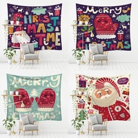 Raffiné Vintage Romantique Ambiance Chaude Coloré Noël Série Live Streaming Fond Tissu Affiche Couverture Tapisseries