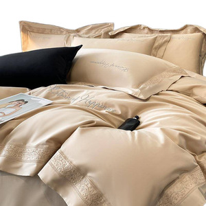 Long-staple Cotton Four-piece <b>Bedding</b> Set 200-count Embroidered Duvet Cover Sheets Home Use - Product Image 5