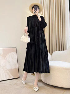 คอตั้งแบบมิดิเอไลน์ประดับลูกปัดสำหรับ2025ผู้สูงอายุ<span class=keywords><strong>วัย</strong></span><span class=keywords><strong>กลาง</strong></span><span class=keywords><strong>คน</strong></span>ภรรยารวยระดับไฮเอนด์สำหรับฤดูใบไม้ร่วง - Product Image 3