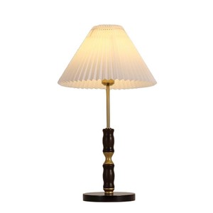Lámpara de Mesa E27 LED Estilo Vintage Color Madera de Nogal, Luz Ambiental para Dormitorio y Mesita de Noche, Cuidado de la Vista, Control con Interruptor - Product Image 5