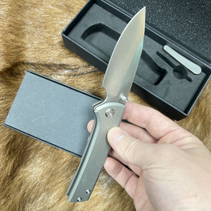 CNC chiến thuật cắm trại Dao Titan xử lý tự vệ săn bắn gấp lưỡi dao cao cấp M390 EDC Túi dao khung khóa - Product Image 5