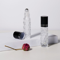 Flacons roll-on en verre de luxe personnalisés de 8 ml et 10 ml pour sérum de soin et huile de parfum, échantillon gratuit, impression sérigraphique