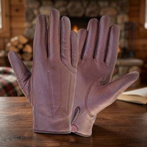 ถุงมือหนังแกะบุผ้าไหมสีน้ำตาลเรียบง่ายสำหรับฤดูใบไม้ผลิและฤดูใบไม้ร่วง ใช้ได้กับหน้าจอสัมผัส เหมาะสำหรับขี่จักรยาน กีฬากลางแจ้ง ขับรถในชีวิตประจำวัน - Product Image 2